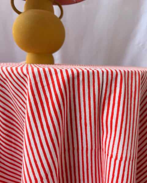 Claire Easy Table & Tablecloth Combo | Red Stripe