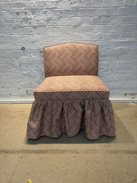 Millie Skirted Dressing Table Stool With Back