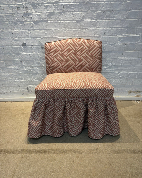Millie Skirted Dressing Table Stool With Back