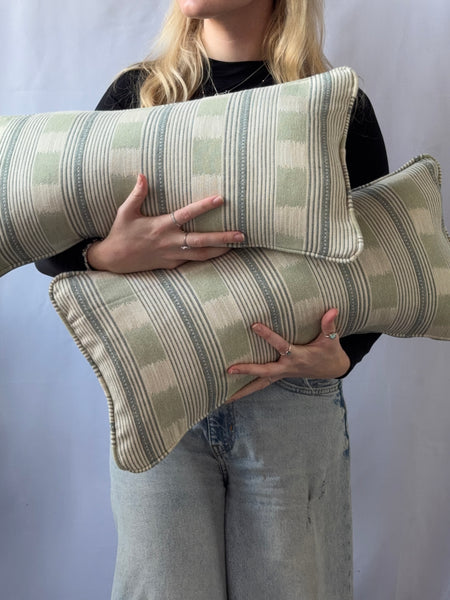 2 x Christopher Farr Lost & Found Mini Bolster cushion 60 x 30 cm - sold as pair