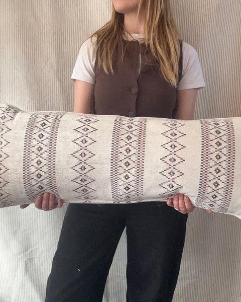 Bolster cushion 90 x 35cm in Nina Campbell Turfan