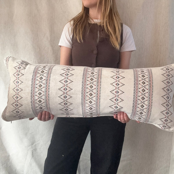Bolster cushion 90 x 35cm in Nina Campbell Turfan