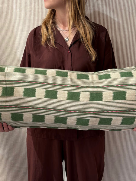 Bolster cushion 90 x 35cm in Christopher Farr, Lost and Found in Green