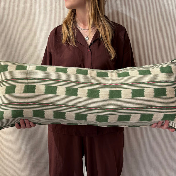 Bolster cushion 90 x 35cm in Christopher Farr, Lost and Found in Green