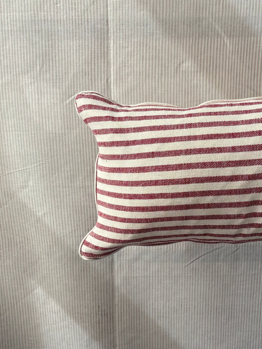 Bolster cushion 90 x 35cm in Guy Goodfellow, Olive sacking in rosewood