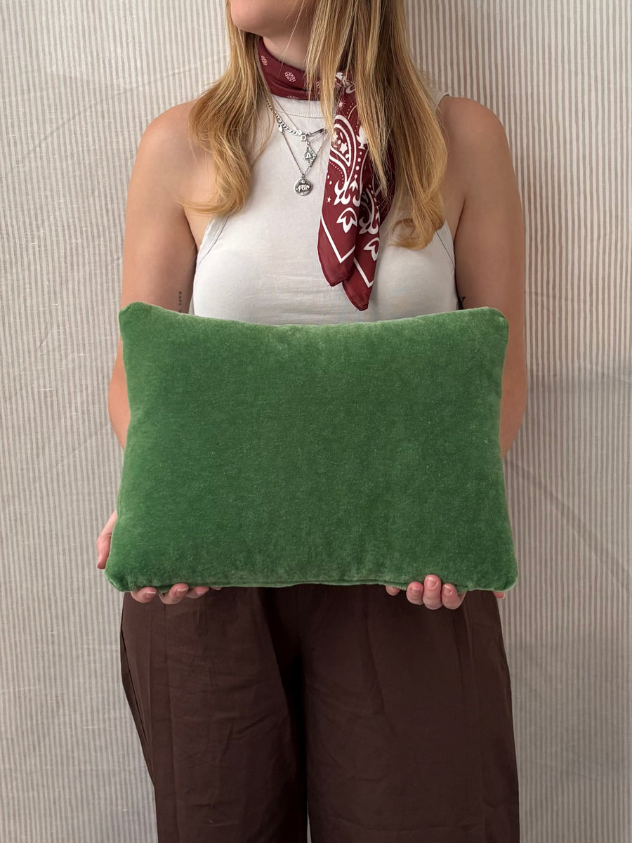 Lumbar cushion 40 x 30cm in Beata Heuman Mohair velvet