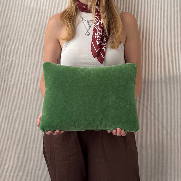 Lumbar cushion 40 x 30cm in Beata Heuman Mohair velvet