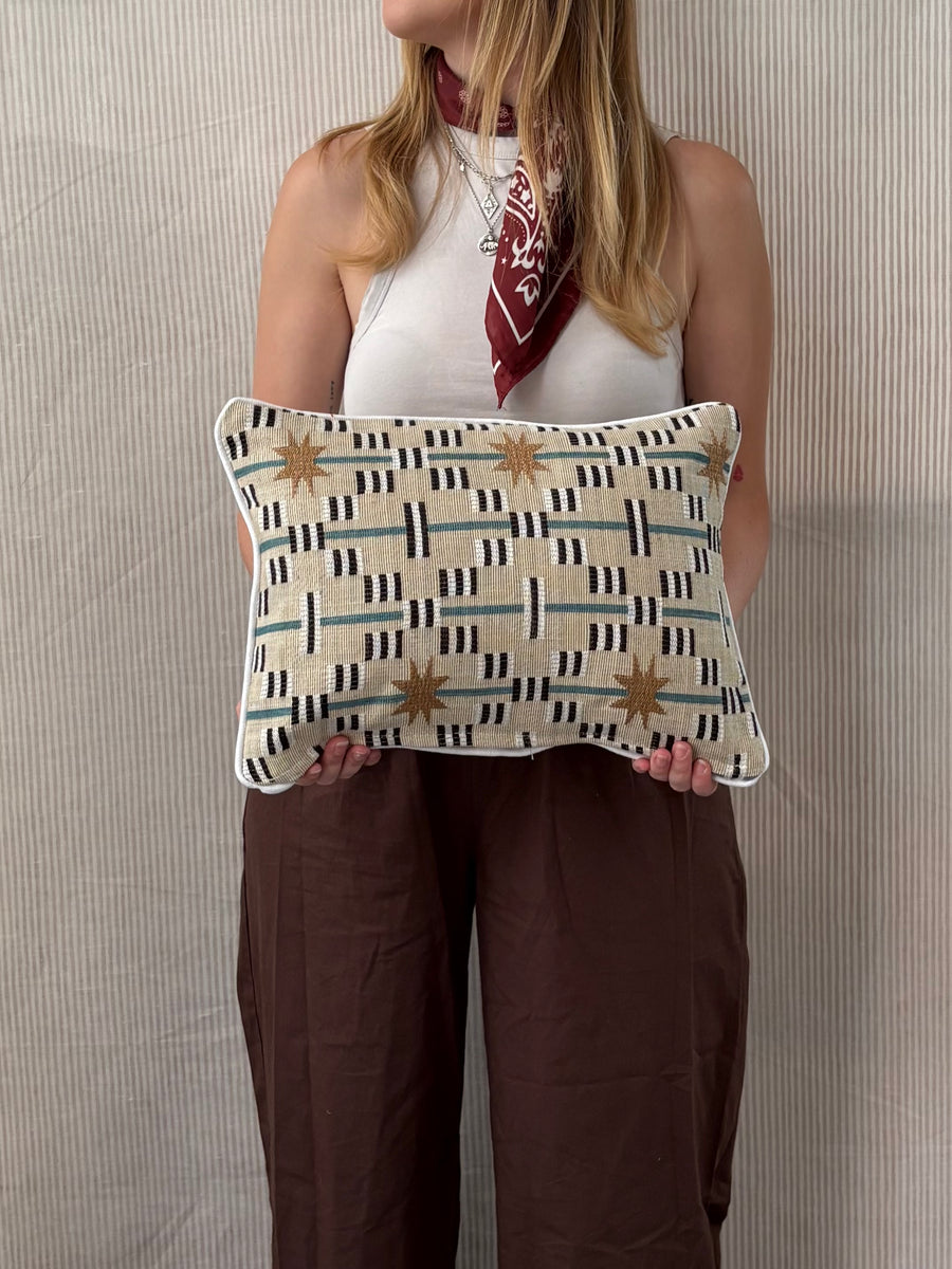 Lumbar cushion in Studio Ashby Afua 40 x 30cm