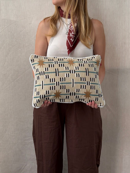 Lumbar cushion in Studio Ashby Afua 40 x 30cm