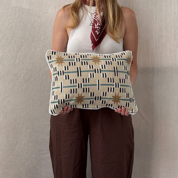 Lumbar cushion in Studio Ashby Afua 40 x 30cm