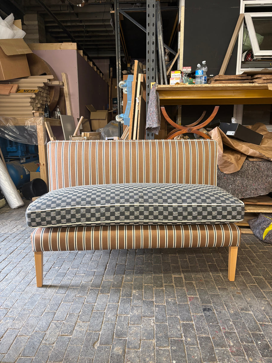 Emily Banquette in Romo, Tiva in Cinnamon and Lee Joffa, Stroll in Charcoal