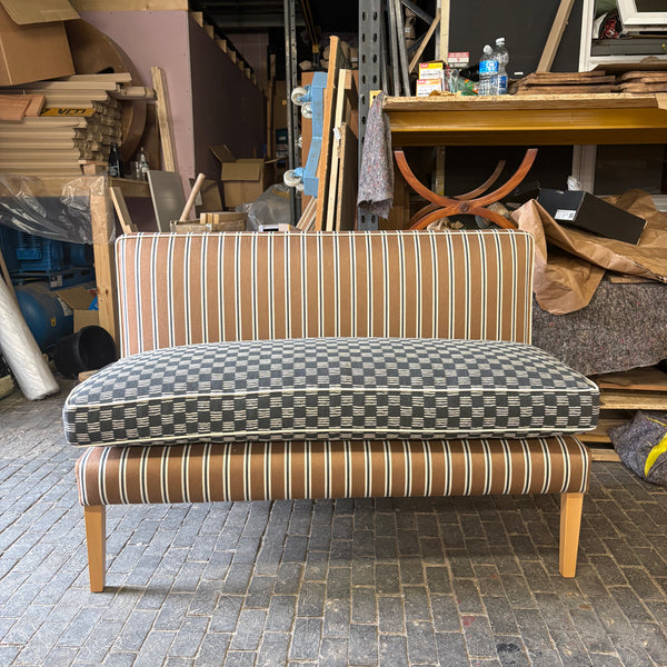 Emily Banquette in Romo, Tiva in Cinnamon and Lee Joffa, Stroll in Charcoal