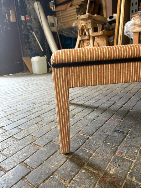 Fermoie, Poulton stripe in rust - Honey ottoman