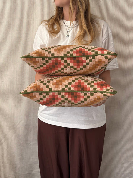 Pair of Nobilis Lumbar cushions 40 x 30cm