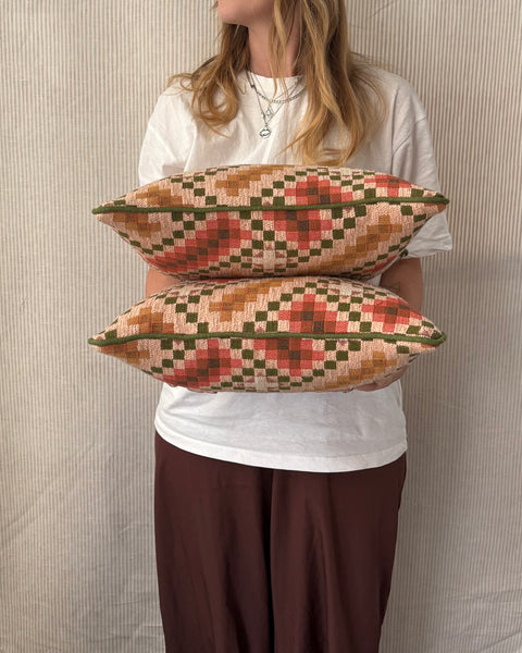 Pair of Nobilis Lumbar cushions 40 x 30cm