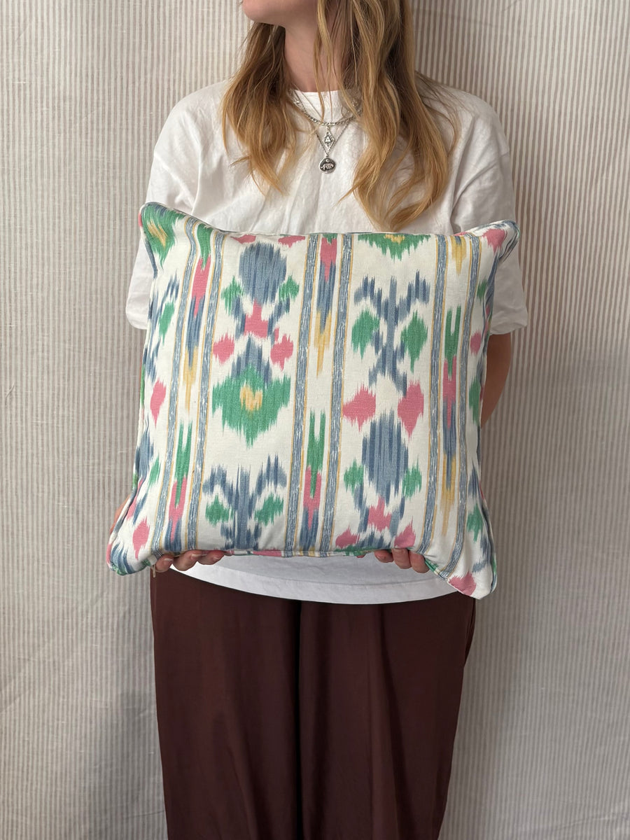 Vintage mallorcan fabric Square cushion 45 x 45cm