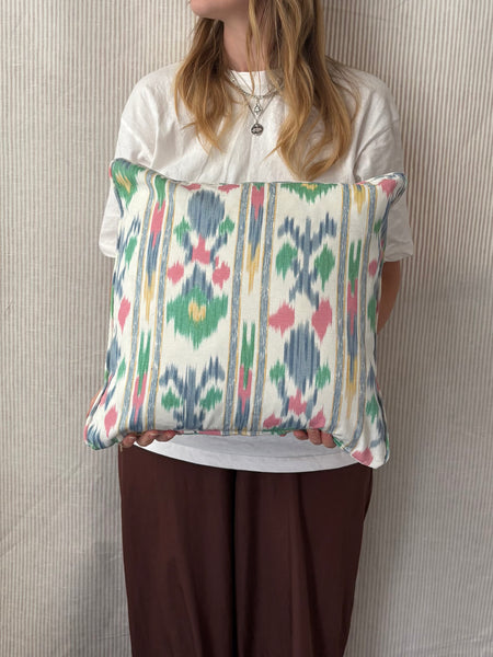 Vintage mallorcan fabric Square cushion 45 x 45cm