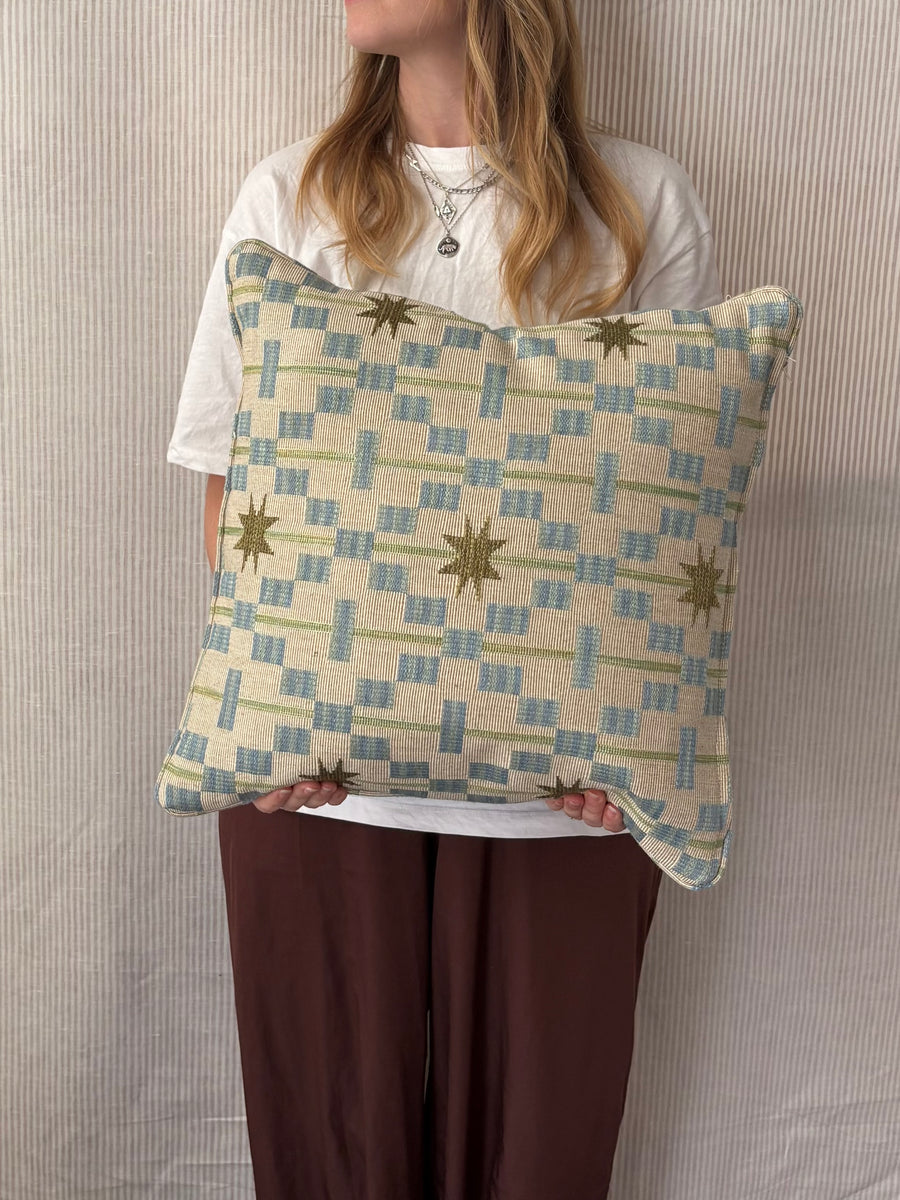 Square cushion in Studio Ashby, Afua in Olive