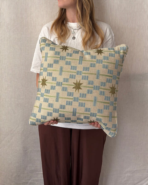 Square cushion in Studio Ashby, Afua in Olive