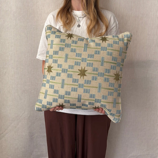 Square cushion in Studio Ashby, Afua in Olive