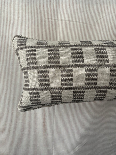 Bolster cushion 90 x 35cm in Fermoie, cove in grey