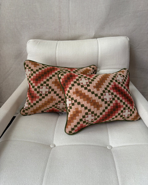 Pair of Nobilis Lumbar cushions 40 x 30cm