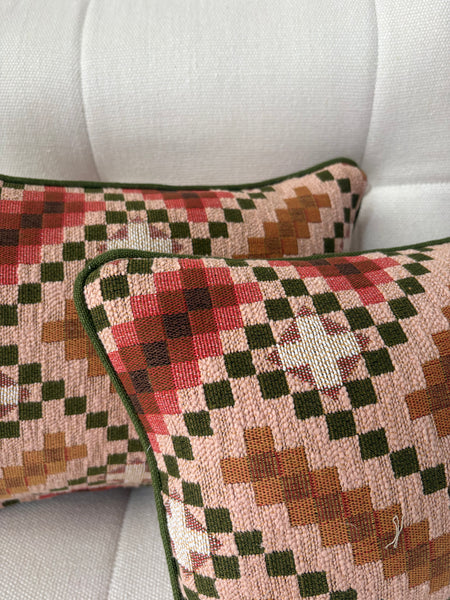 Pair of Nobilis Lumbar cushions 40 x 30cm