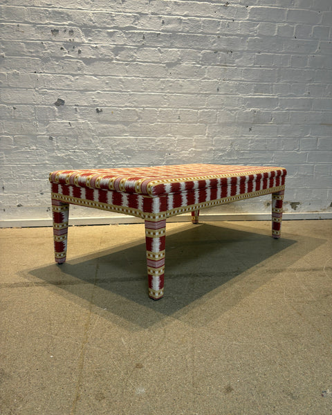 Medium sized Honey ottoman in James Hare, Paxton