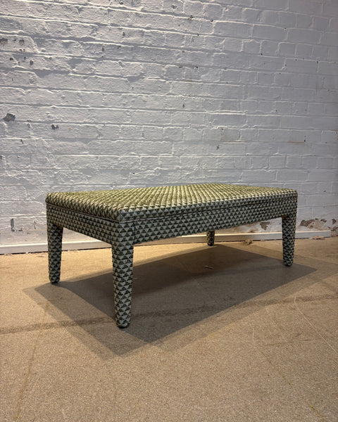 medium sized Honey ottoman in Colefax and Fowler, Newland green