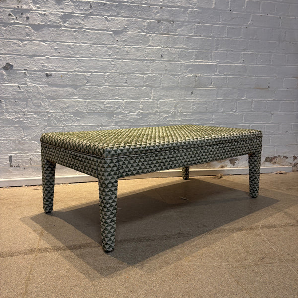 medium sized Honey ottoman in Colefax and Fowler, Newland green