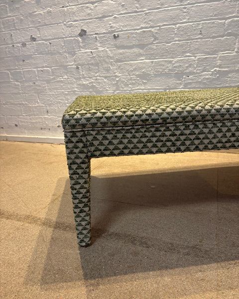 medium sized Honey ottoman in Colefax and Fowler, Newland green