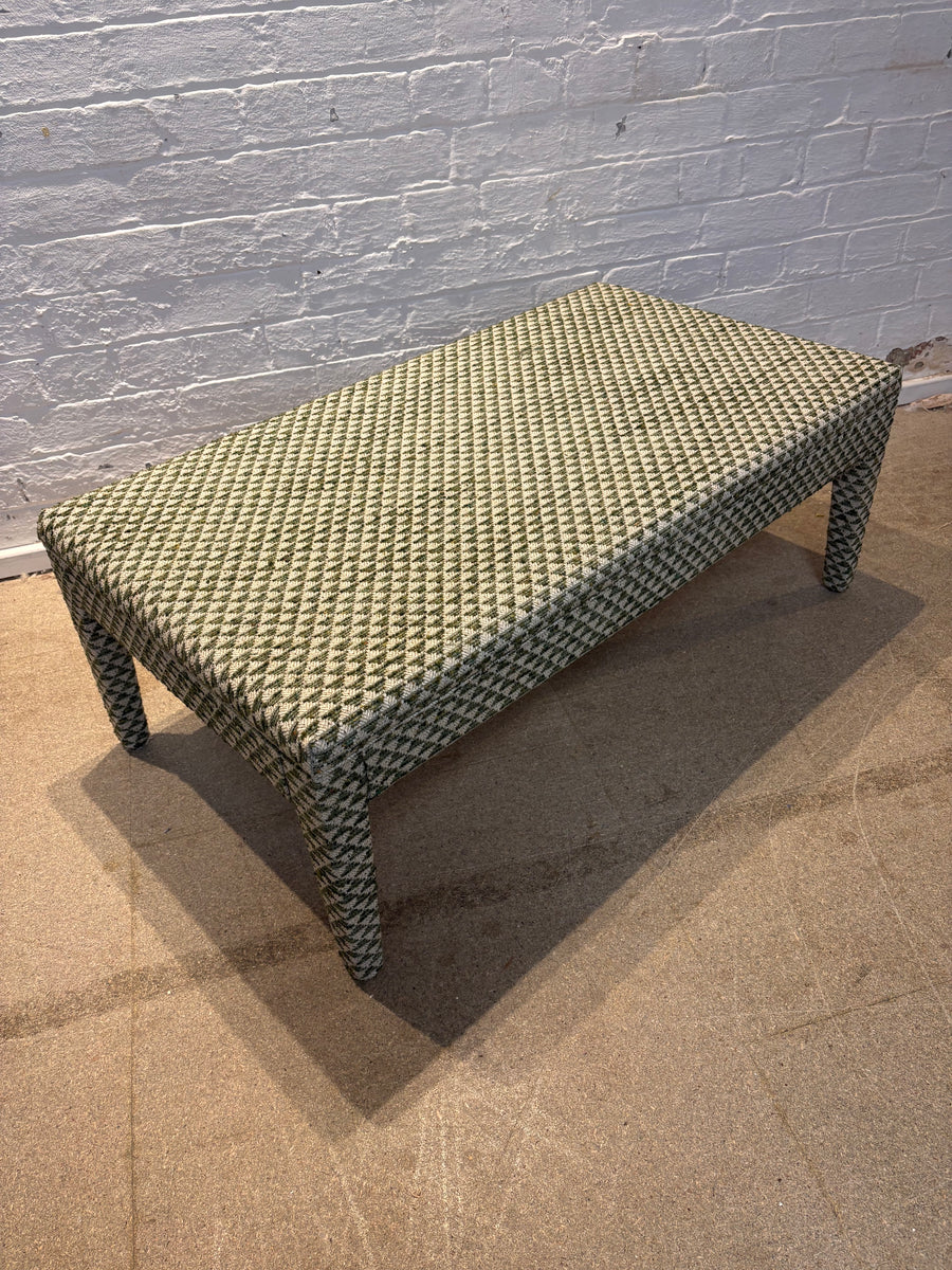 medium sized Honey ottoman in Colefax and Fowler, Newland green