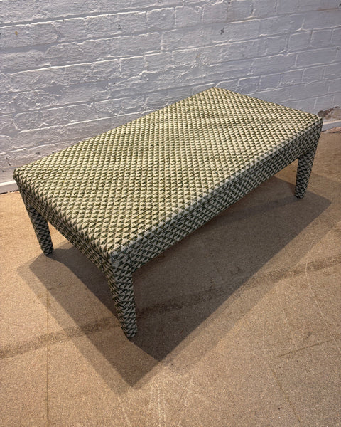 medium sized Honey ottoman in Colefax and Fowler, Newland green
