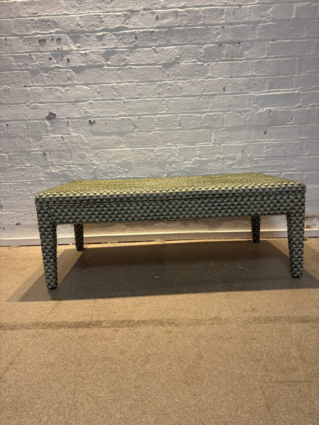 medium sized Honey ottoman in Colefax and Fowler, Newland green