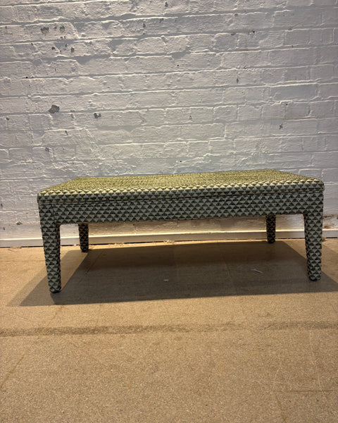 medium sized Honey ottoman in Colefax and Fowler, Newland green