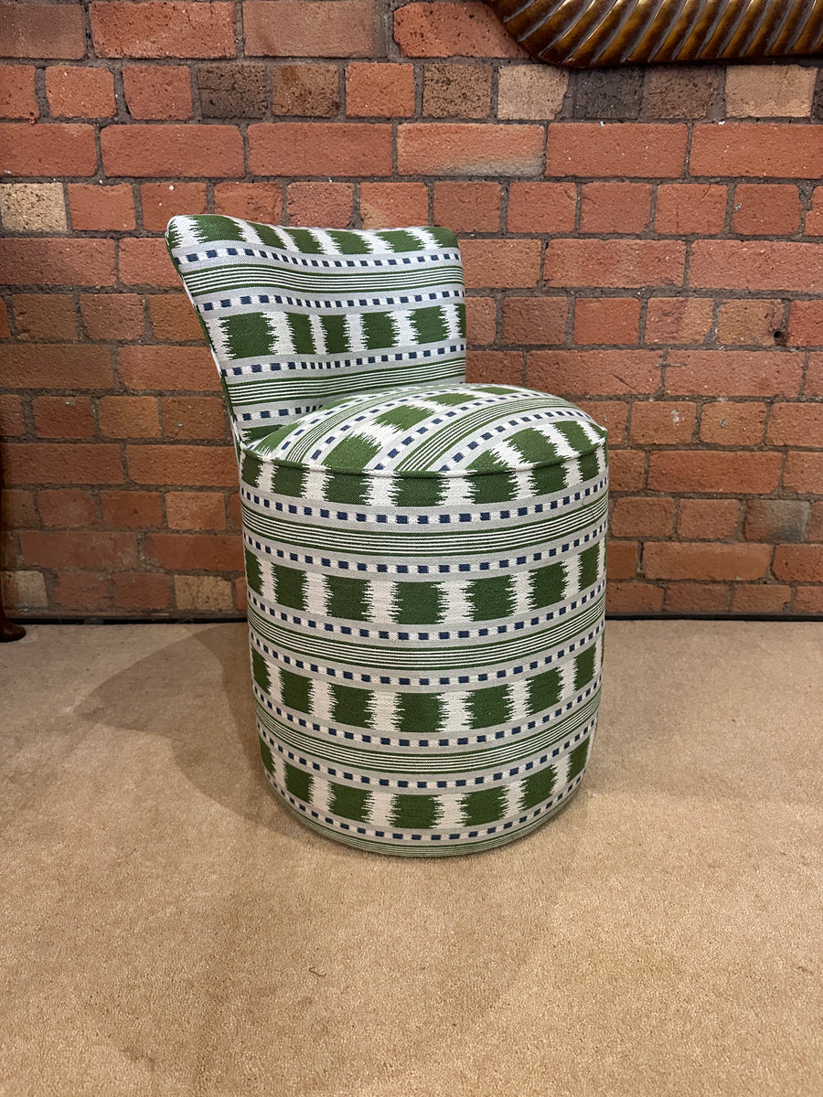 James Hare Paxton in Green/Blue - Sandy Dressing Table Stool