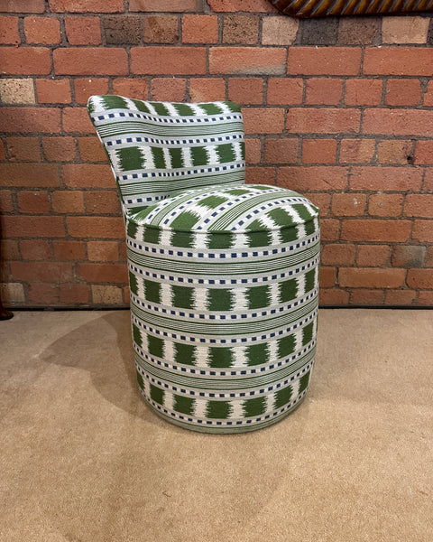 James Hare Paxton in Green/Blue - Sandy Dressing Table Stool