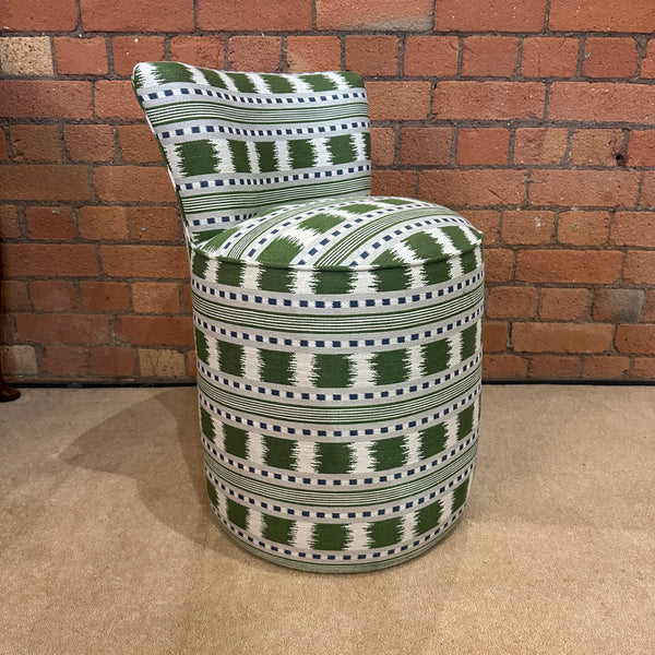 James Hare Paxton in Green/Blue - Sandy Dressing Table Stool