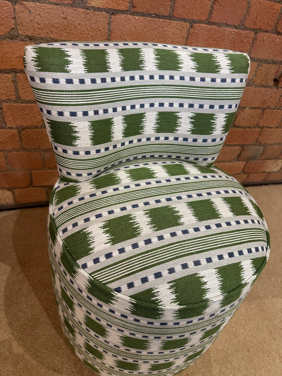 James Hare Paxton in Green/Blue - Sandy Dressing Table Stool