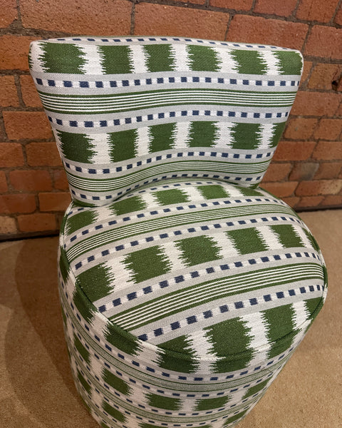 James Hare Paxton in Green/Blue - Sandy Dressing Table Stool