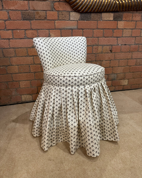 Dolly Skirted Dressing Table Stool With Back