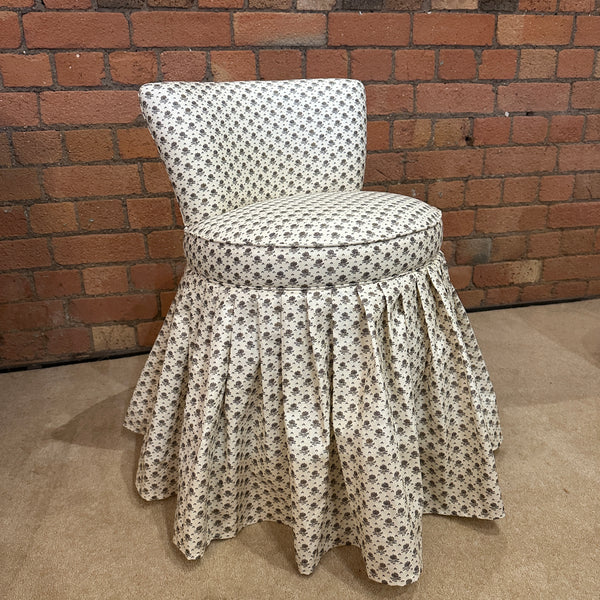 Dolly Skirted Dressing Table Stool With Back