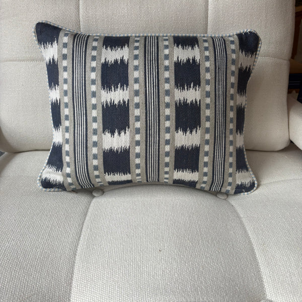Lumbar cushion in James Hare, Paxton in Blue