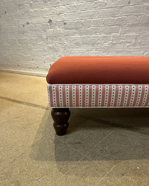 Bryher ottoman in Domino Grenant and Liberty Stripe Laquer