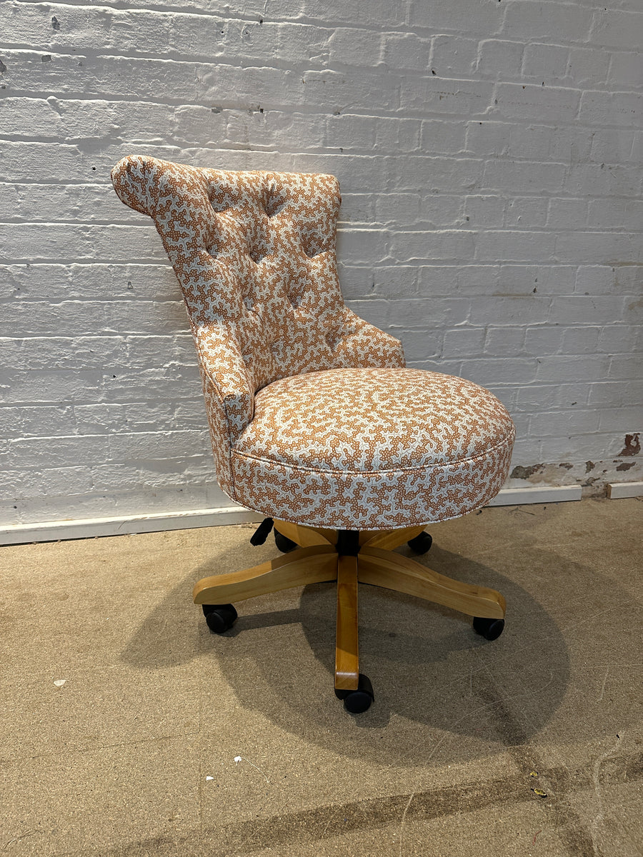 Selma Office Chair in Sanderson Truffle Sandstone