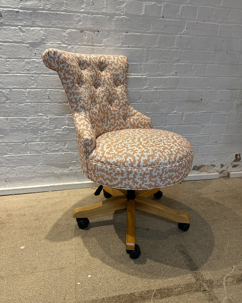 Selma Office Chair in Sanderson Truffle Sandstone