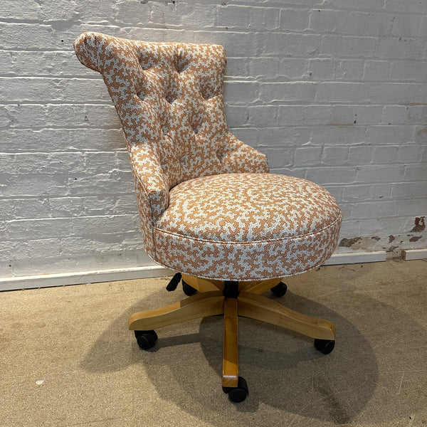 Selma Office Chair in Sanderson Truffle Sandstone