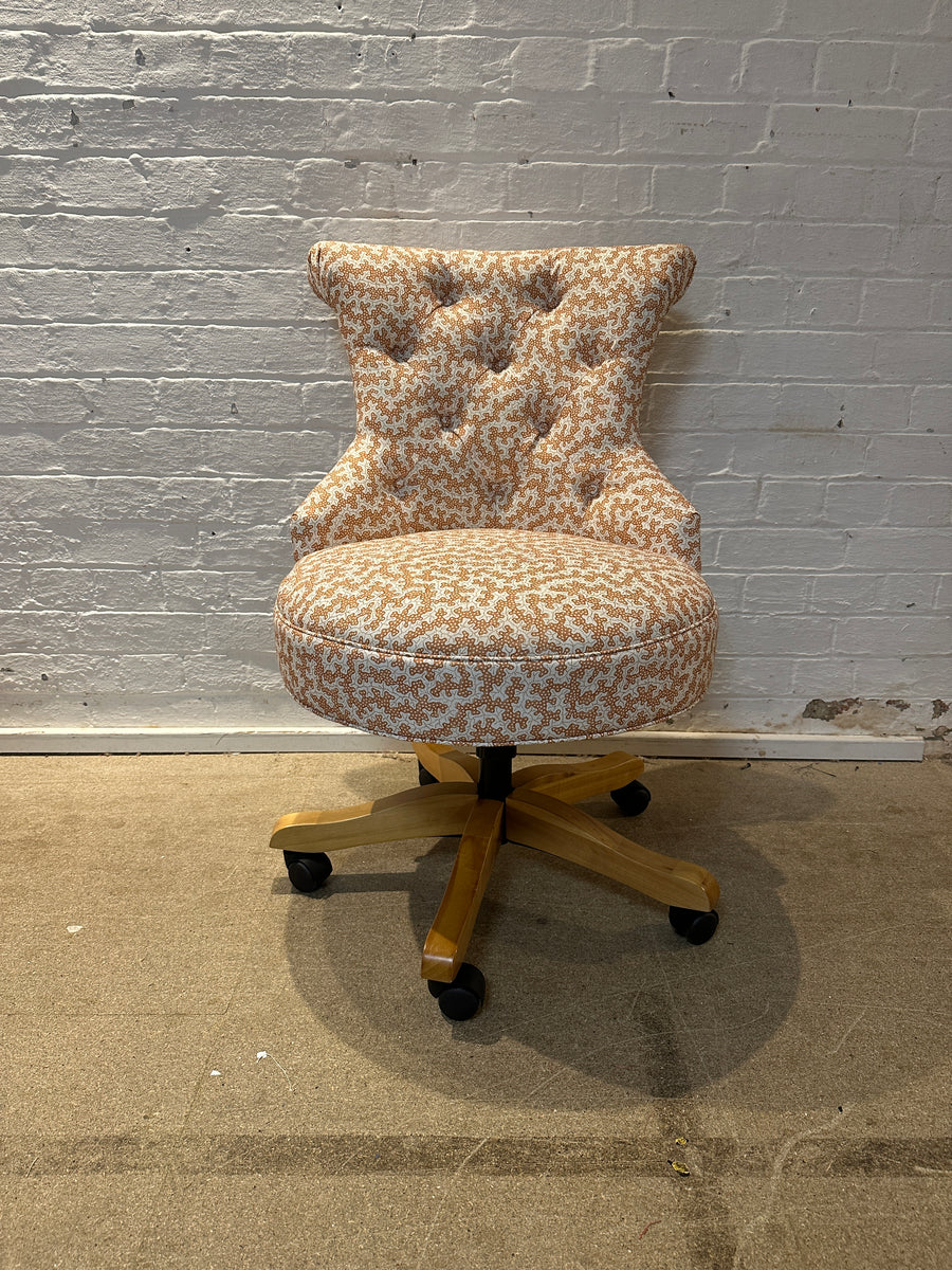 Selma Office Chair in Sanderson Truffle Sandstone