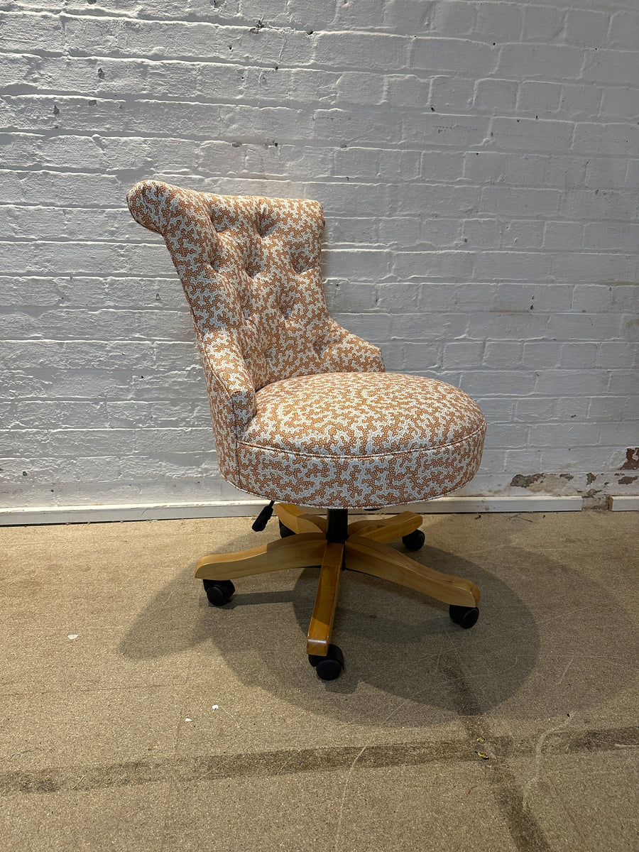 Selma Office Chair in Sanderson Truffle Sandstone