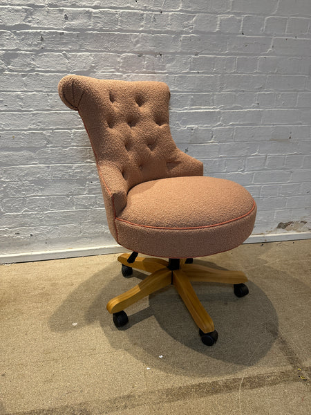 Selma Office Chair in Yarn Collective Ismay Boucle Coral